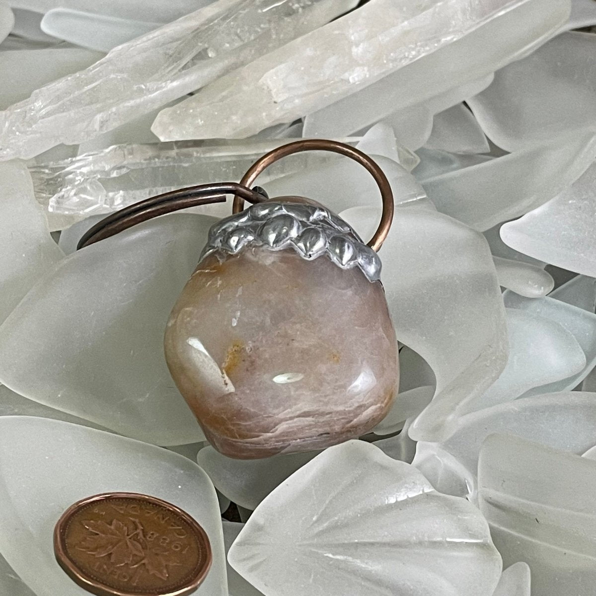 Bay of Fundy Quartz Keychain Pendant - Mother Of Metal - Bay of Fundy Collection - Bay of Fundy Quartz - For Home