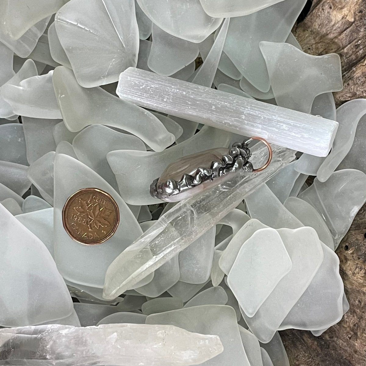 Bay of Fundy Quartz Pendant - Mother Of Metal - Bay of Fundy Collection - Bay of Fundy Quartz - For Her-Charms & Pendants