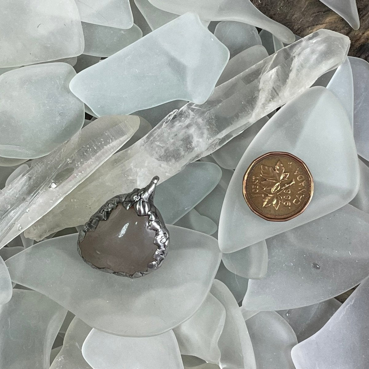 Bay of Fundy Quartz Pendant - Mother Of Metal - Bay of Fundy Collection - Bay of Fundy Quartz - For Her-Pendants