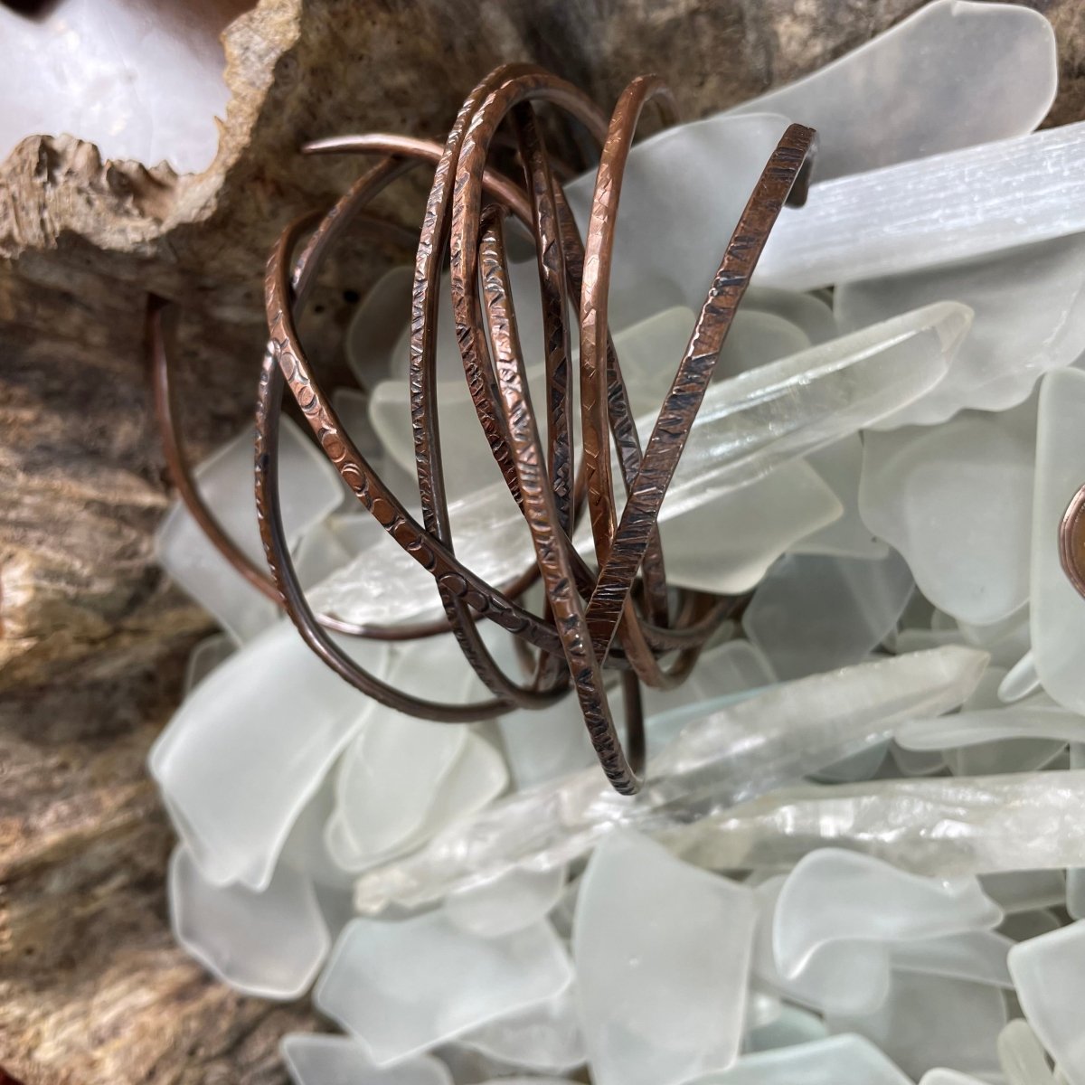 Copper Stackers Open Bangles - Mother Of Metal - Copper - For Her - For Him-Bangle Bracelets