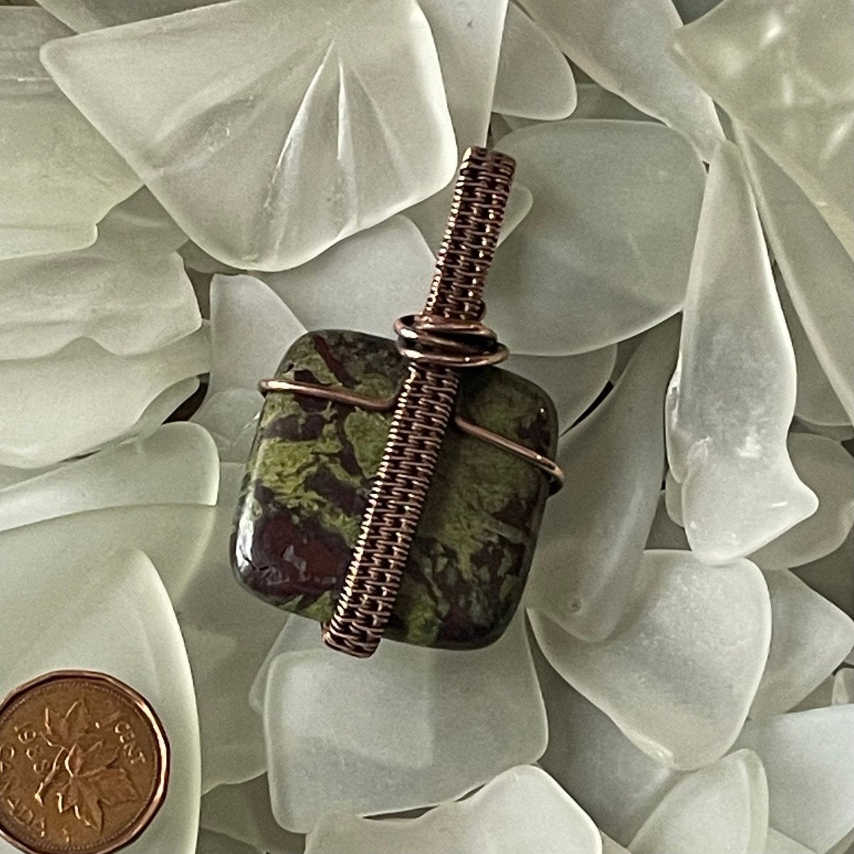 Dragon's Blood Jasper Pendant - Mother Of Metal - Copper - dragon's bood jasper - For Her-