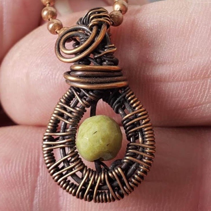 Gemstone Mini Serpentine - Mother Of Metal - For Her - For Him - For Necks-Charms & Pendants