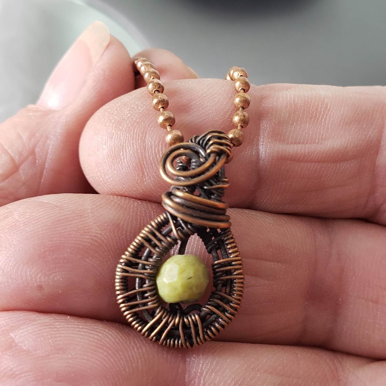 Gemstone Mini Serpentine - Mother Of Metal - For Her - For Him - For Necks-Charms & Pendants