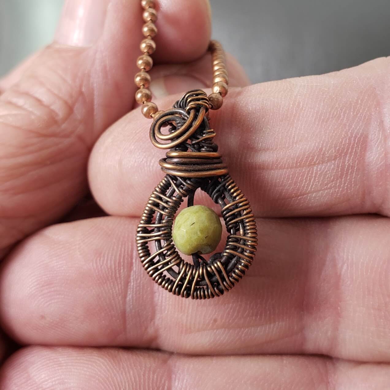 Gemstone Mini Serpentine - Mother Of Metal - For Her - For Him - For Necks-Charms & Pendants