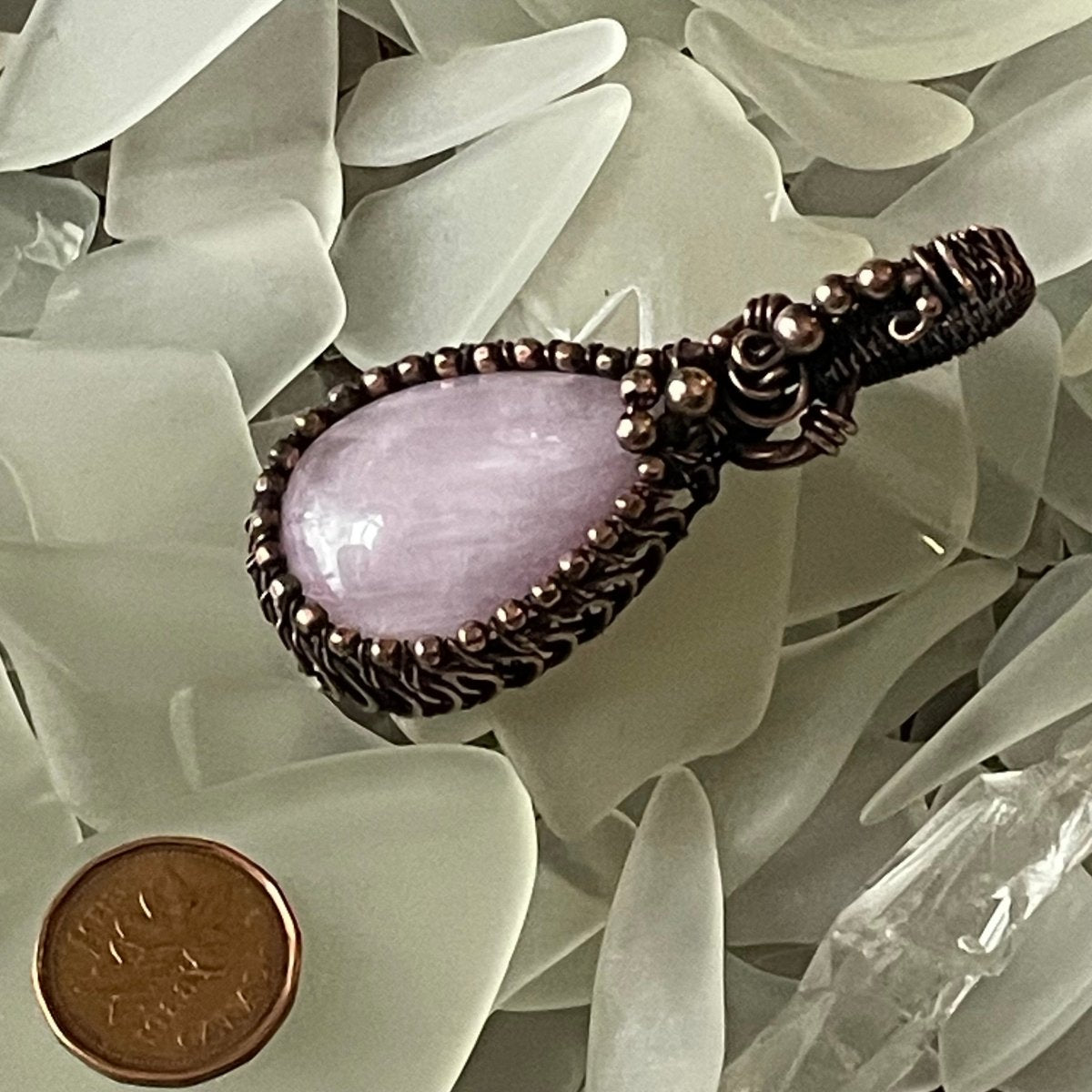 Kunzite Pendant - Mother Of Metal - For Her - For Necks - kunzite-