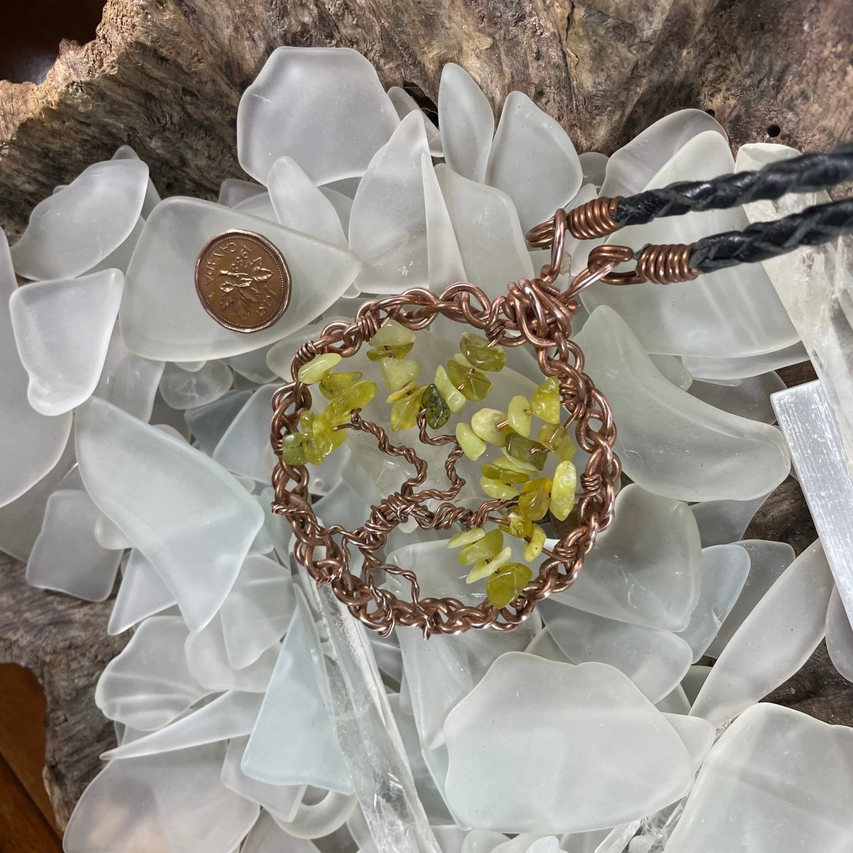 Lemon Jade Tree of Life Necklace - Mother Of Metal - For Her - For Him - For Necks-Necklaces