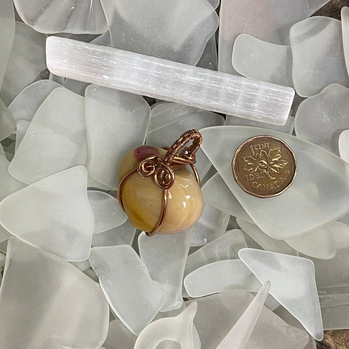 Mookaite Heart and Copper Pendant - Mother Of Metal - Copper - For Her - For Him-