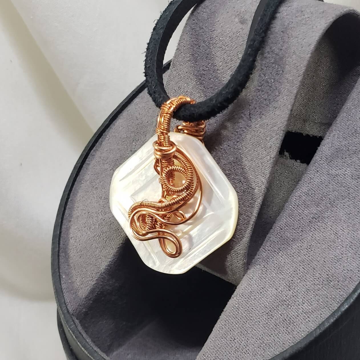 Mother of Pearl Button Pendant - Mother Of Metal - For Her - For Him - For Necks-Charms & Pendants