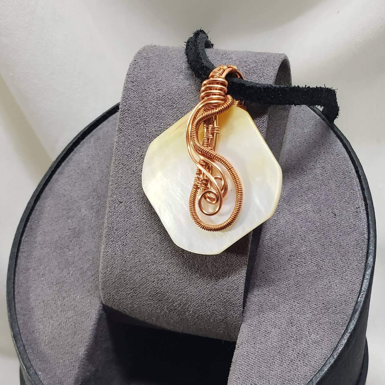 Mother of Pearl Button Pendant - Mother Of Metal - For Her - For Him - For Necks-Charms & Pendants