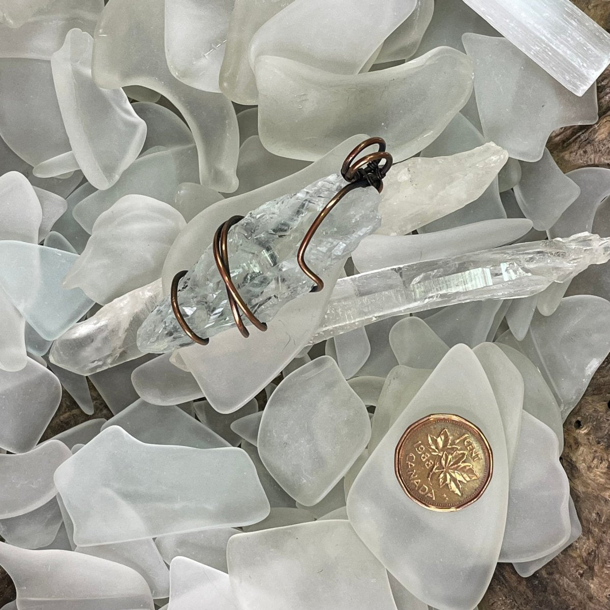 Prasiolite and Copper Pendant - Mother Of Metal - For Her - For Him - For Necks-Pendants