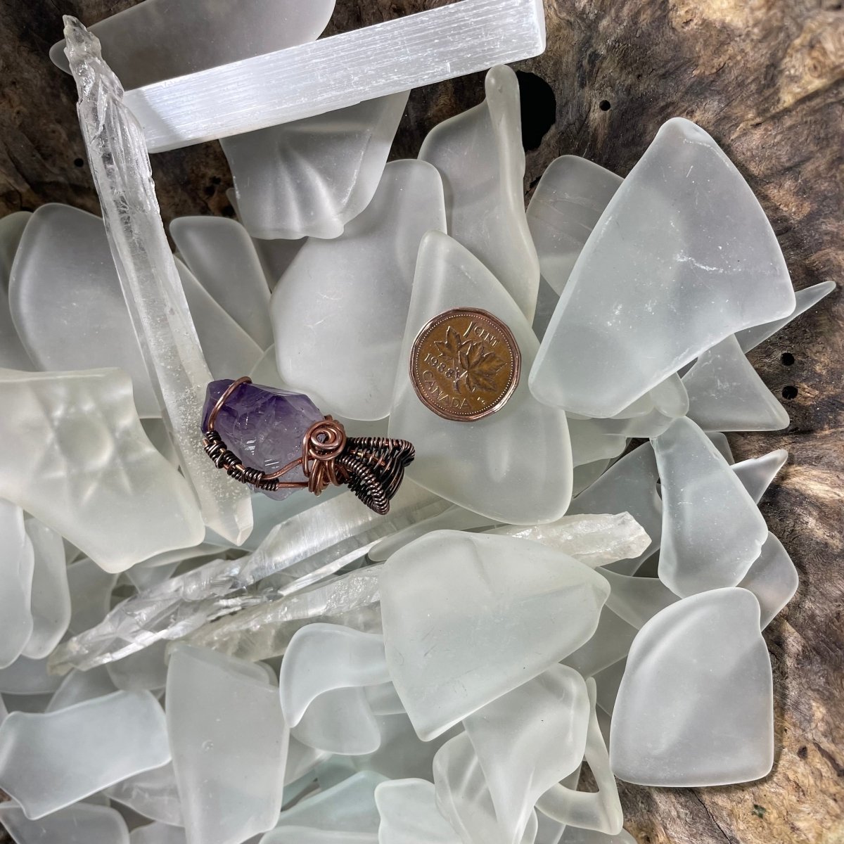 Raw Amethyst Point Pendant - Mother Of Metal - amethyst - Copper - For Her - Pendants