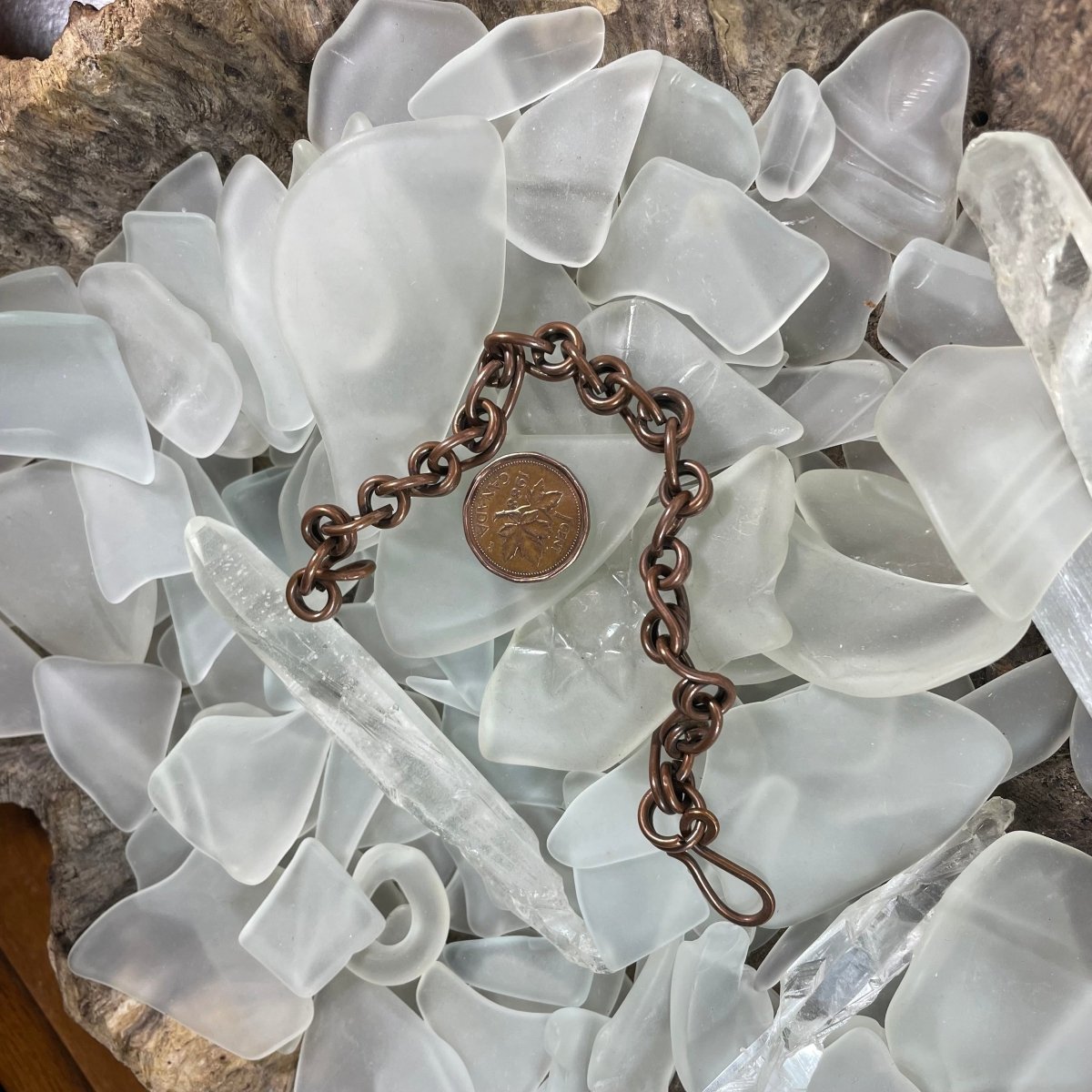 Reclaimed Copper Chain Link Bracelet - Mother Of Metal - AG Collection - Copper - For Her-Chain Links