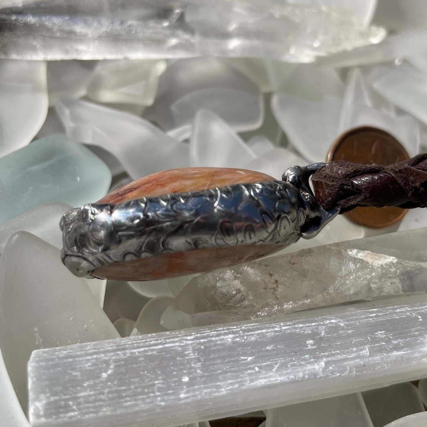 Scott's Bay Carnelian Pendant - Mother Of Metal - Bay of Fundy Collection - carnelian - For Her-necklace