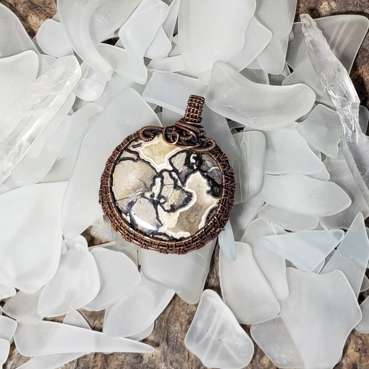 Septarian Pendant - Mother Of Metal - For Her - For Him - For Necks-Charms & Pendants