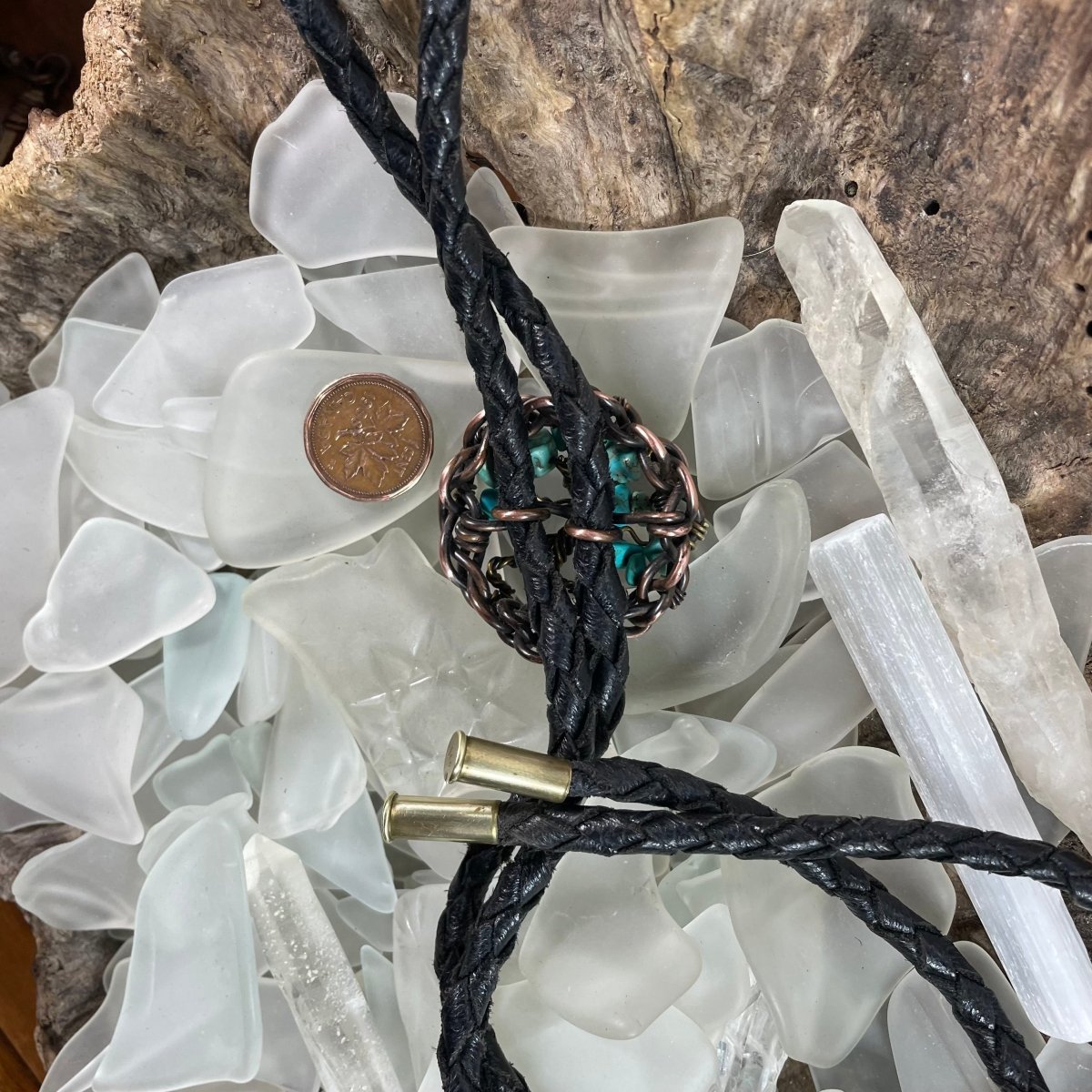 Turquoise Tree of Life Bolo Tie - Mother Of Metal - For Her - For Him - For Necks-Bolo Tie