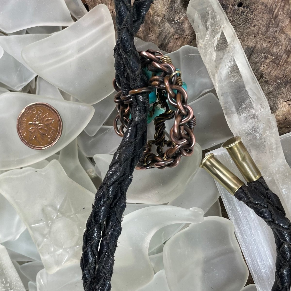 Turquoise Tree of Life Bolo Tie - Mother Of Metal - For Her - For Him - For Necks-Bolo Tie