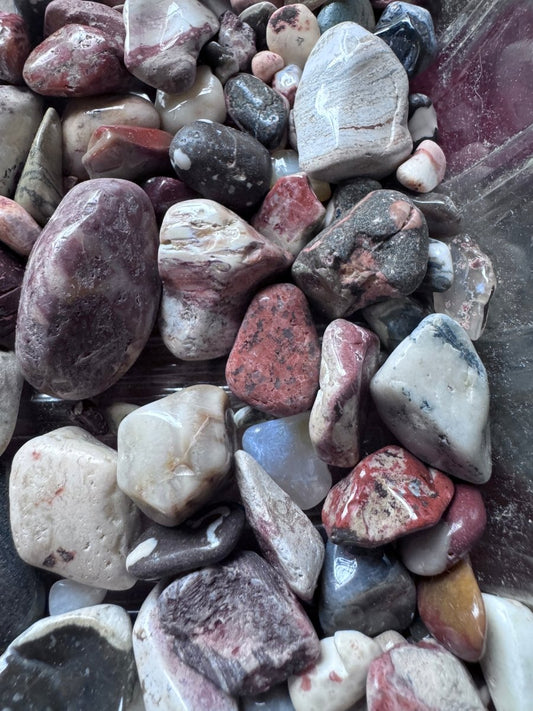 Polished Bay of Fundy stones from the artist's collection