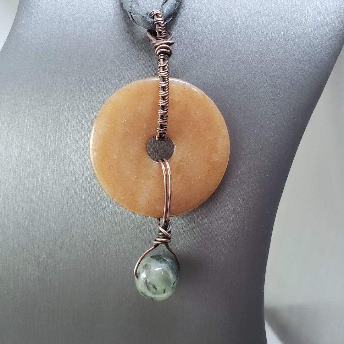 Carnelian and Prehnite Necklace - Mother Of Metal - carnelian - fidget - For Necks - Necklaces