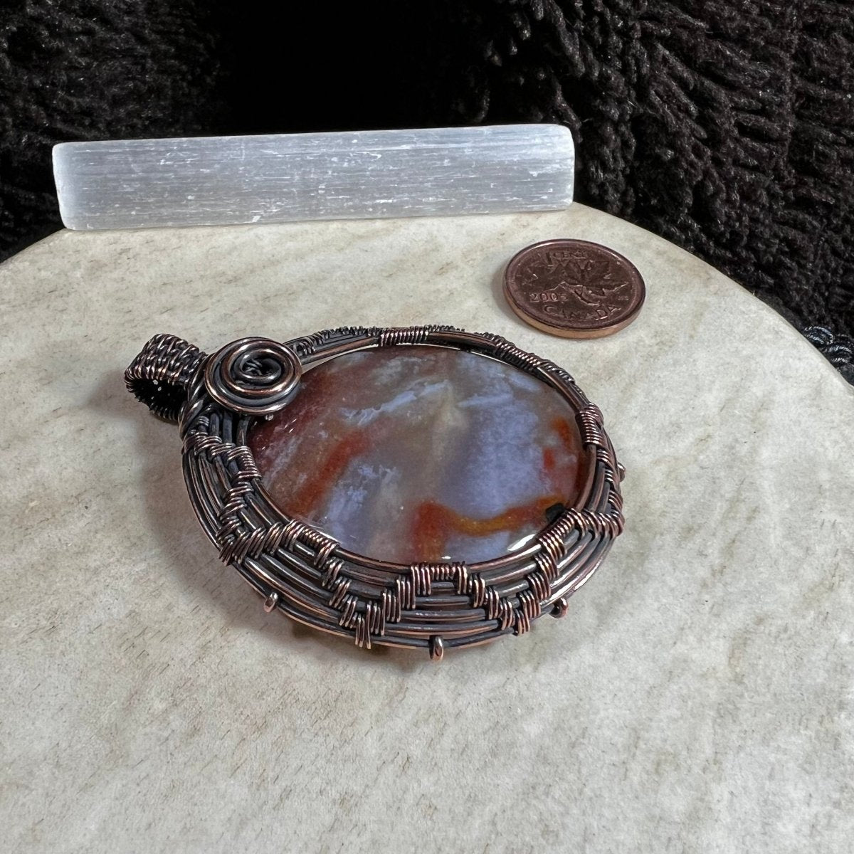 Soft translucent agate with natural floral-like formations