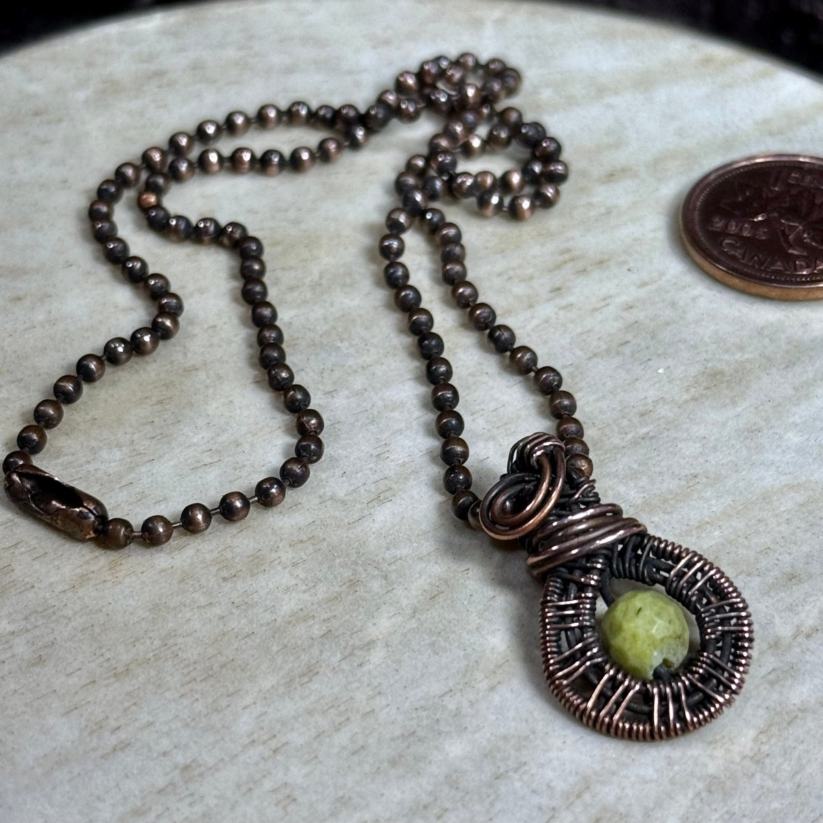 Gemstone Mini Serpentine - Mother Of Metal - For Her - For Him - For Necks-Charms & Pendants