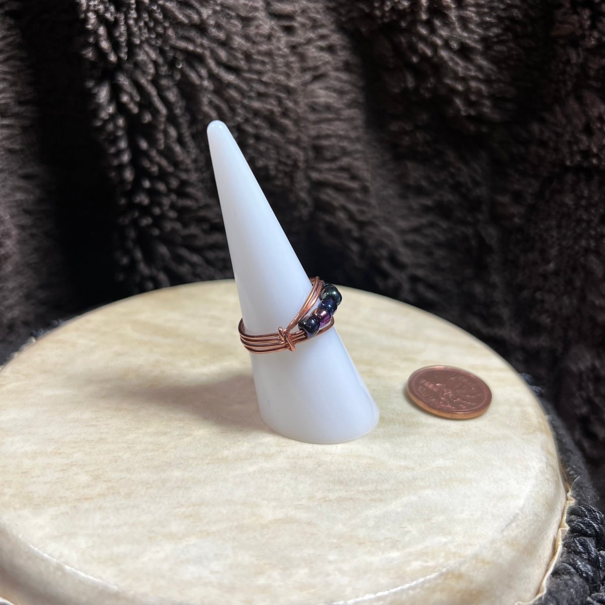 Peacock Chevron Ring - Mother Of Metal - Copper - For Her - For Him - Rings