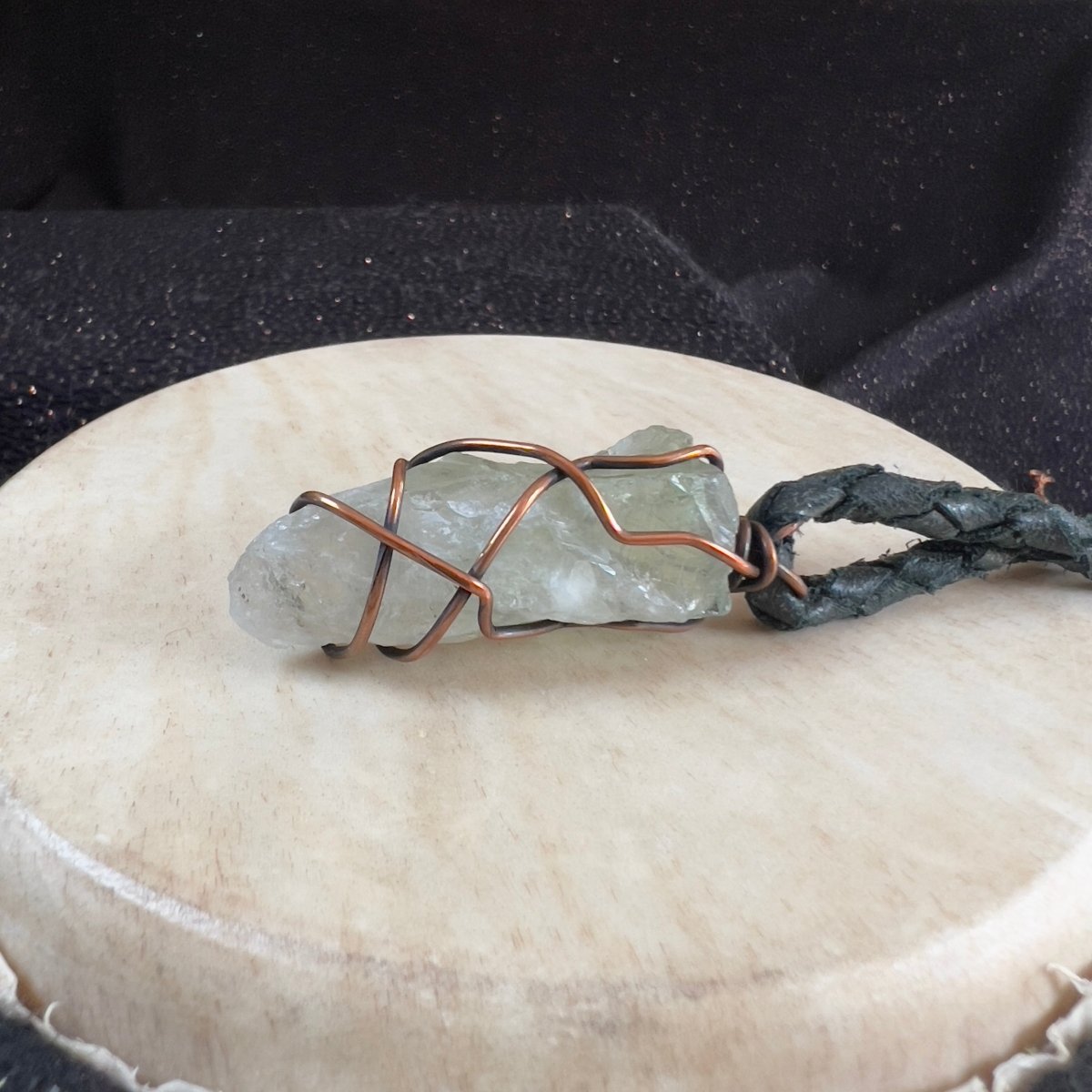 Raw Prasiolite Point Necklace - Mother Of Metal - Copper - For Her - For Him - Necklaces