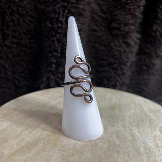 Reclaimed Copper Squiggle Ring - Mother Of Metal - Copper - For Her - For Him - Rings