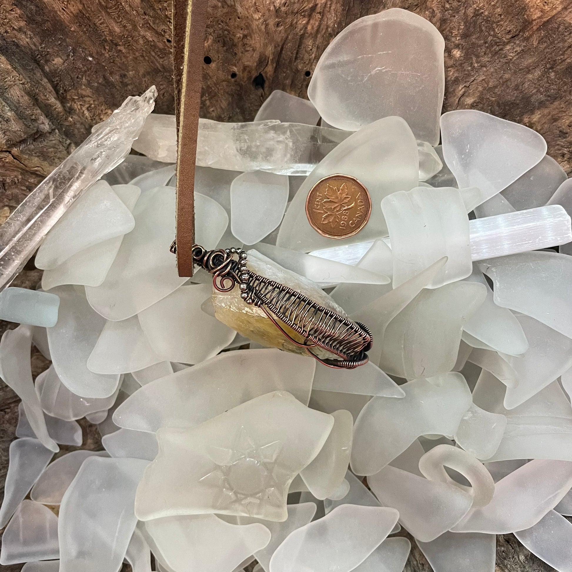 Raw Citrine Copper Wrapped Pendant - Mother Of Metal - citrine - Copper - For Her-