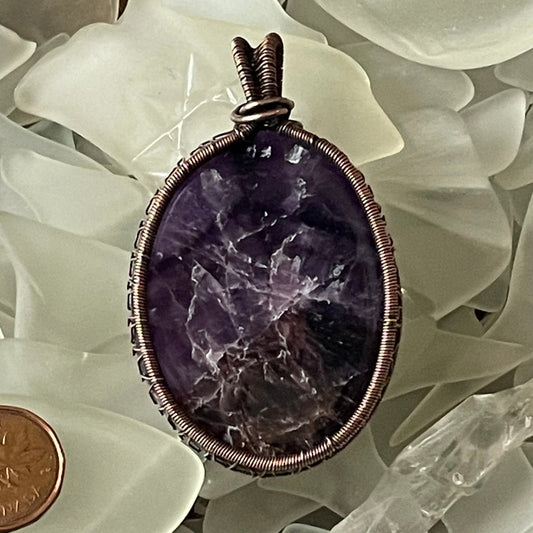 Amethyst Pendant - Mother Of Metal - amethyst - Copper - For Her-