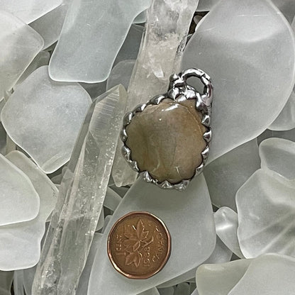 Bay of Fundy Beach Rock Pendant - Mother Of Metal - Bay of Fundy Collection - beach rock - Tiffany Soft Solder Method-Charms & Pendants