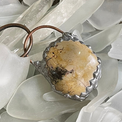 Bay of Fundy Brecciated Jasper Keychain Pendant - Mother Of Metal - Bay of Fundy Collection - Brecciated Jasper - Copper-Charms & Pendants