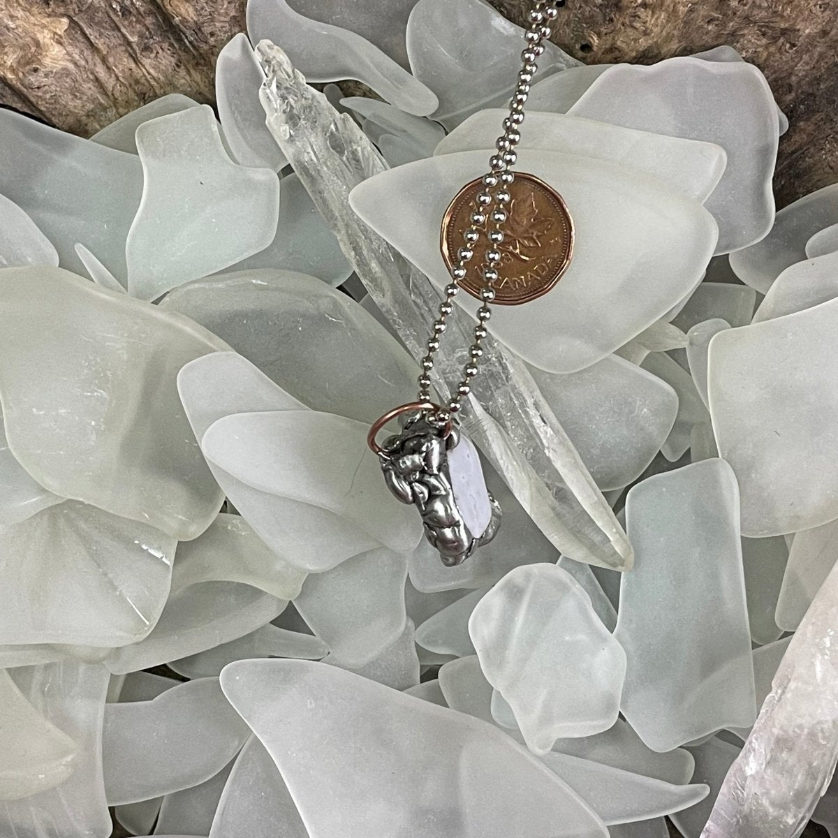 Bay of Fundy Chert Necklace - Mother Of Metal - Bay of Fundy Collection - Chert - For Her-Necklaces