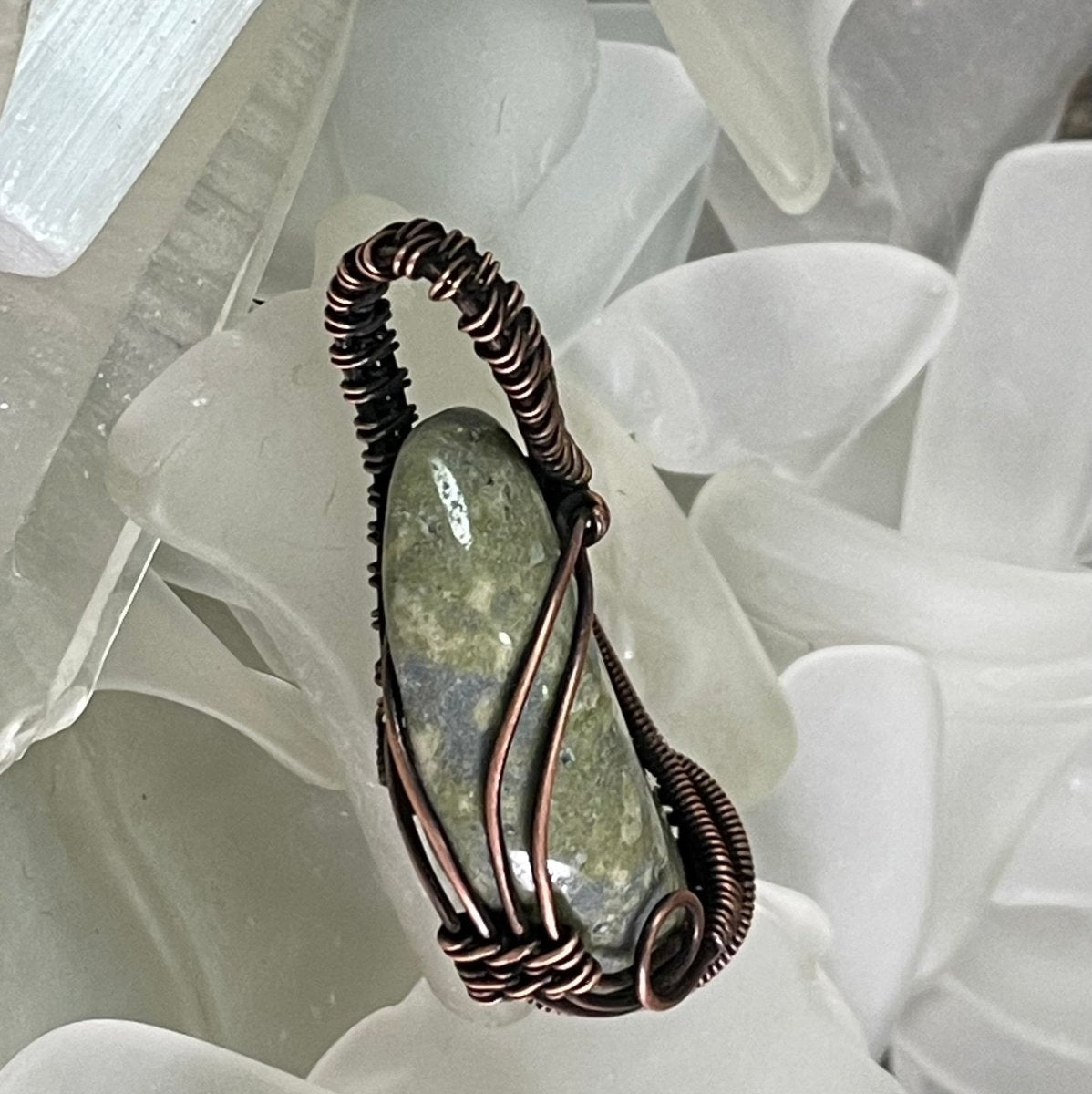 Bay of Fundy Epidote Pendant - Mother Of Metal - Bay of Fundy Collection - Copper - epidote-Pendants
