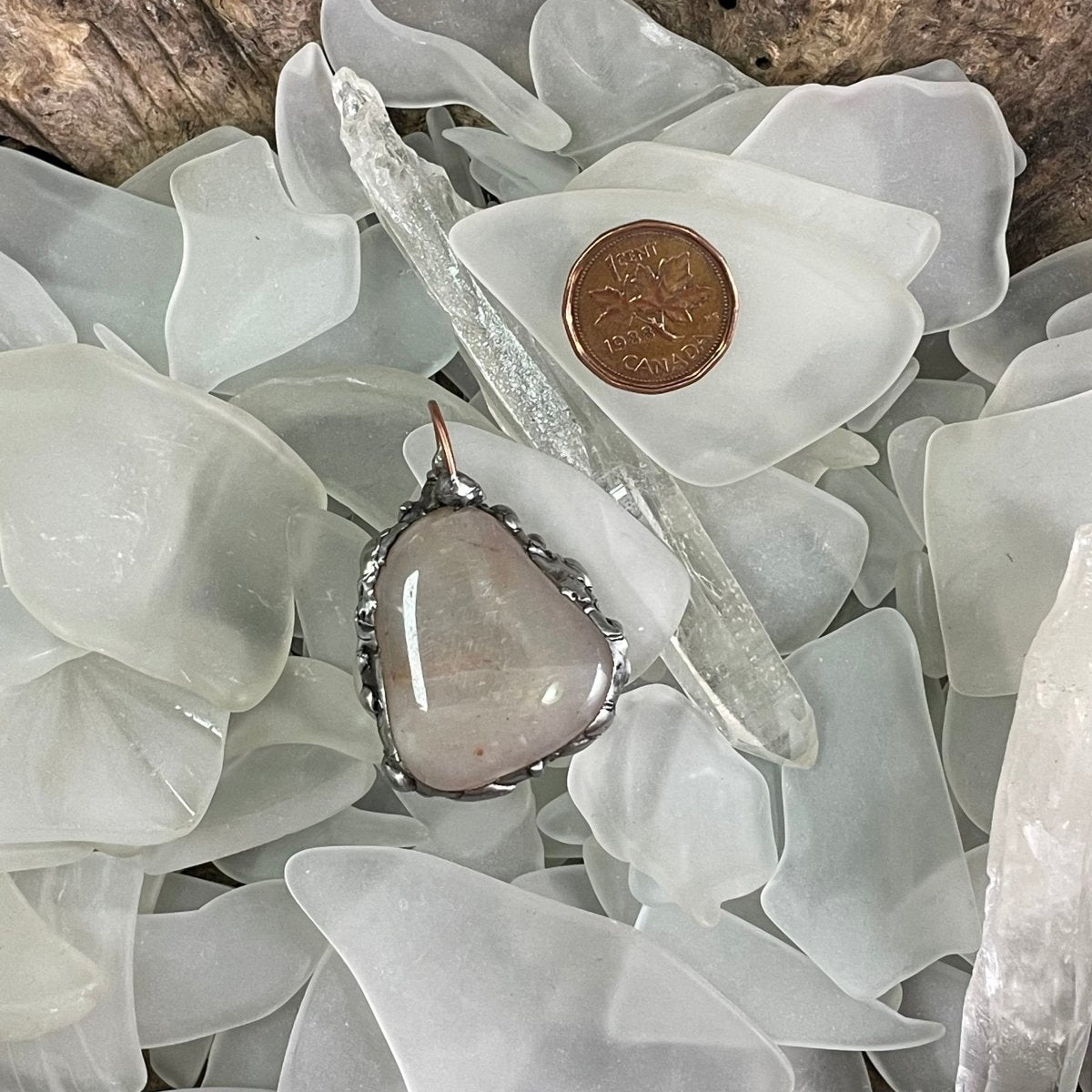 Bay of Fundy Quartz Pendant - Mother Of Metal - Bay of Fundy Collection - Bay of Fundy Quartz - For Her-Charms & Pendants