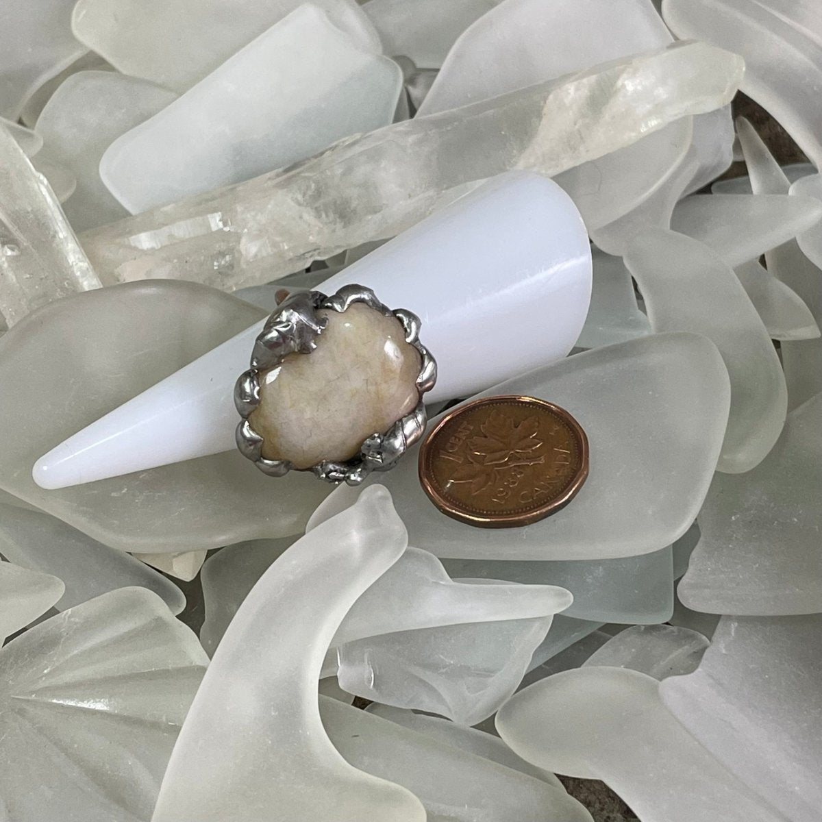 Bay of Fundy Quartz Ring size 8 - Mother Of Metal - Bay of Fundy Collection - Bay of Fundy Quartz - Copper-Rings
