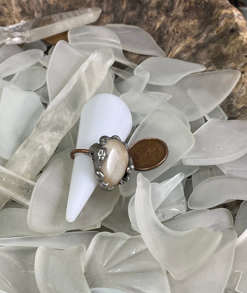 Bay of Fundy Quartz Ring size 8 - Mother Of Metal - Bay of Fundy Collection - Bay of Fundy Quartz - Copper-Rings