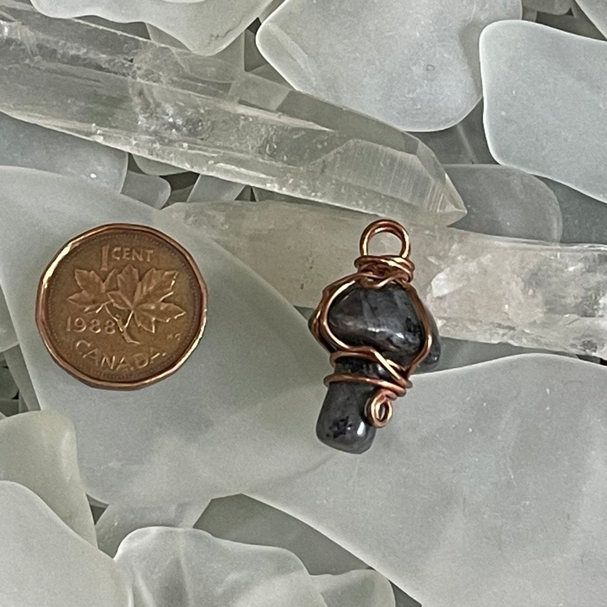 Carved Mushroom Gemstone Pendant - Mother Of Metal - bloodstone - carved - carved mushroom-Charms & Pendants