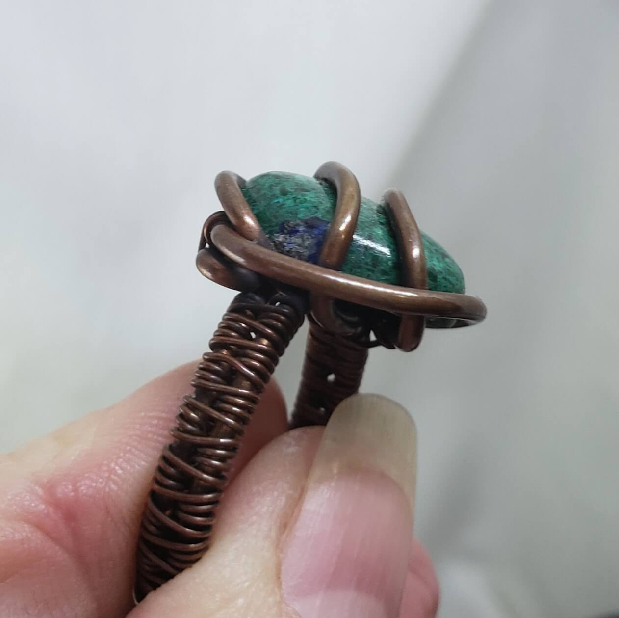Chrysocolla Ring size 8 - Mother Of Metal - chrysocolla - For Fingers - For Her-Rings