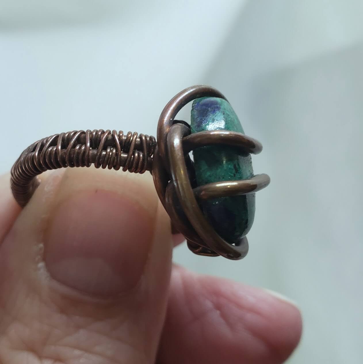 Chrysocolla Ring size 8 - Mother Of Metal - chrysocolla - For Fingers - For Her-Rings