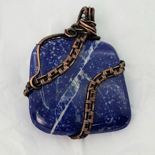 Copper and Lapis Lazuli Pendant - Mother Of Metal - For Her - For Him - For Necks-Charms & Pendants
