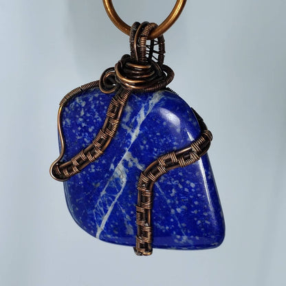 Copper and Lapis Lazuli Pendant - Mother Of Metal - For Her - For Him - For Necks-Charms & Pendants