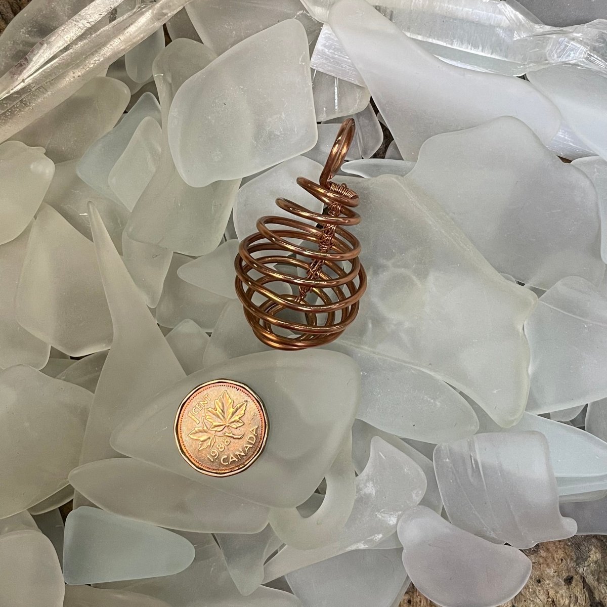 Copper Cage Pendant - Mother Of Metal - Copper - For Her - For Him-