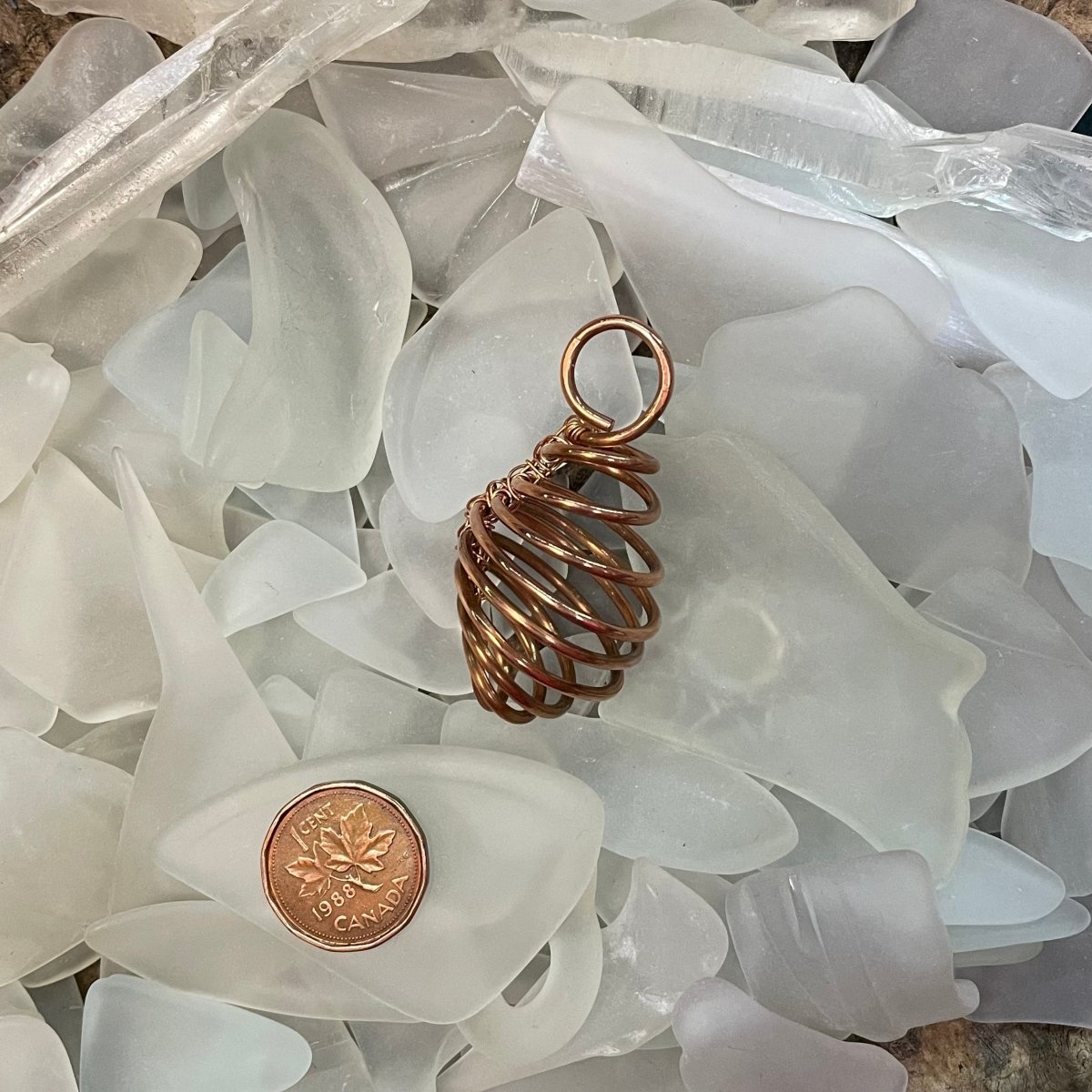 Copper Cage Pendant - Mother Of Metal - Copper - For Her - For Him-