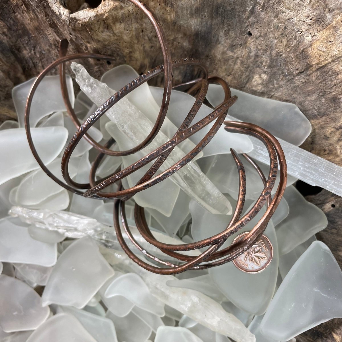 Copper Stackers Open Bangles - Mother Of Metal - Copper - For Her - For Him-Bangle Bracelets