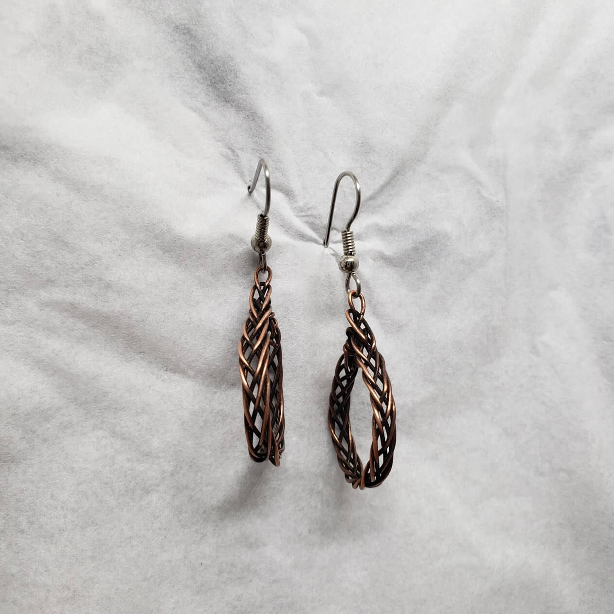 Fancy Copper Celtic Braided Hoop Earrings - Mother Of Metal - For Ears - For Her - -Earrings
