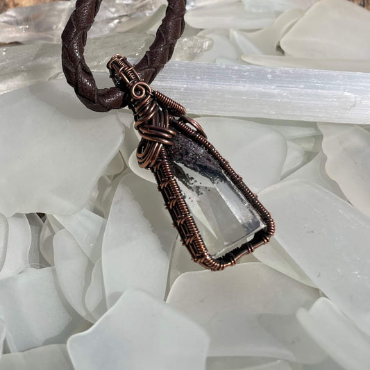 Garden Quartz Point Pendant - Mother Of Metal - Copper - For Her - For Him-Pendants