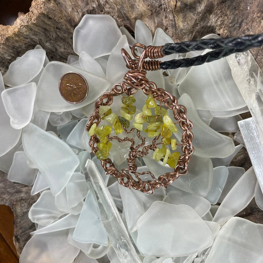 Lemon Jade Tree of Life Necklace - Mother Of Metal - For Her - For Him - For Necks-Necklaces
