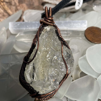 Raw Citrine Chunky Pendant - Mother Of Metal - citrine - Copper - For Her-Pendants