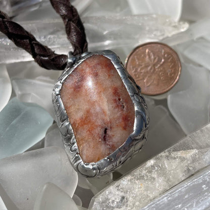 Scott's Bay Carnelian Pendant - Mother Of Metal - Bay of Fundy Collection - carnelian - For Her-necklace