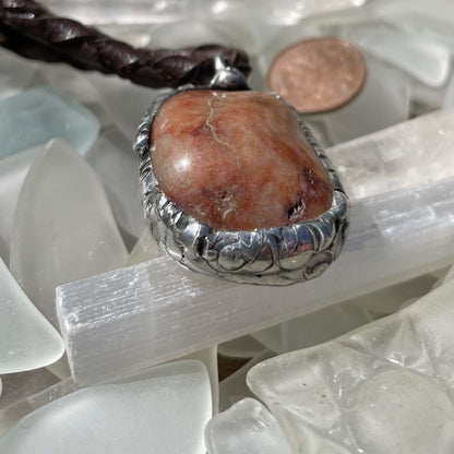 Scott's Bay Carnelian Pendant - Mother Of Metal - Bay of Fundy Collection - carnelian - For Her-necklace